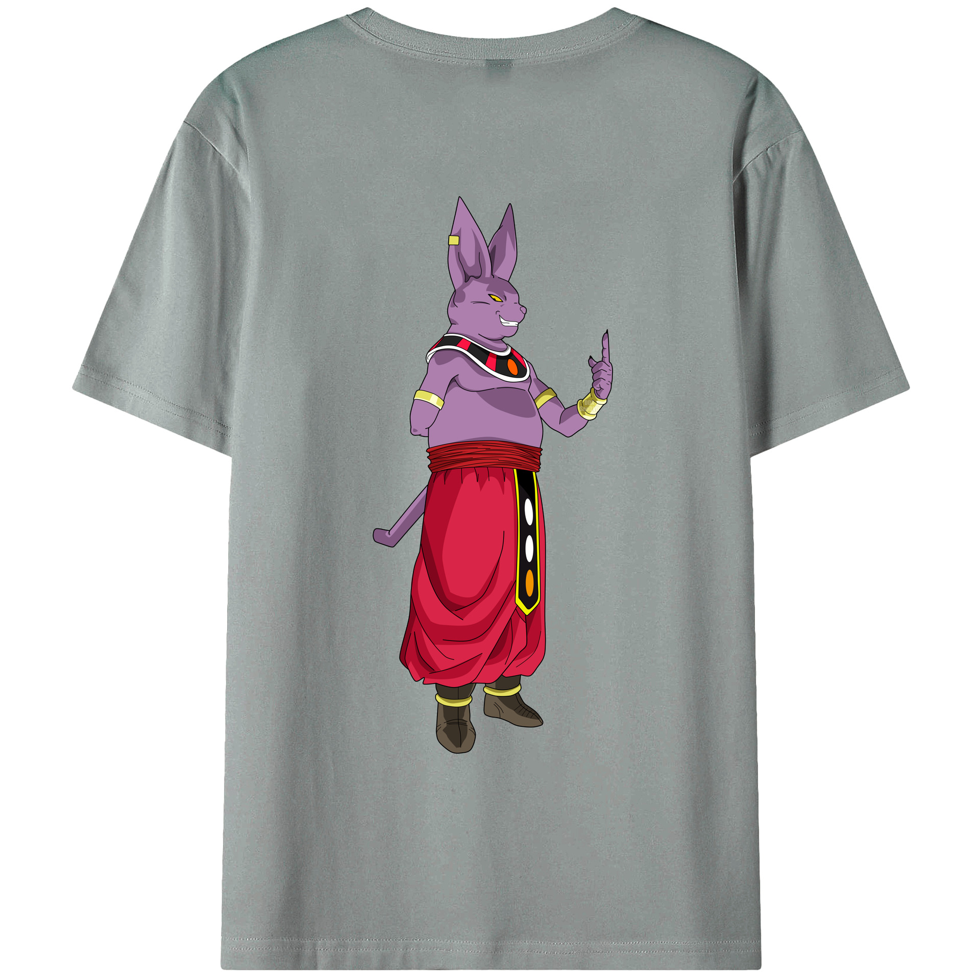 （画像用） ドラゴンボール シャンパ DRAGON BALL Champa 綿100％ メンズ半袖Tシャツ（バックプリント） 通気性